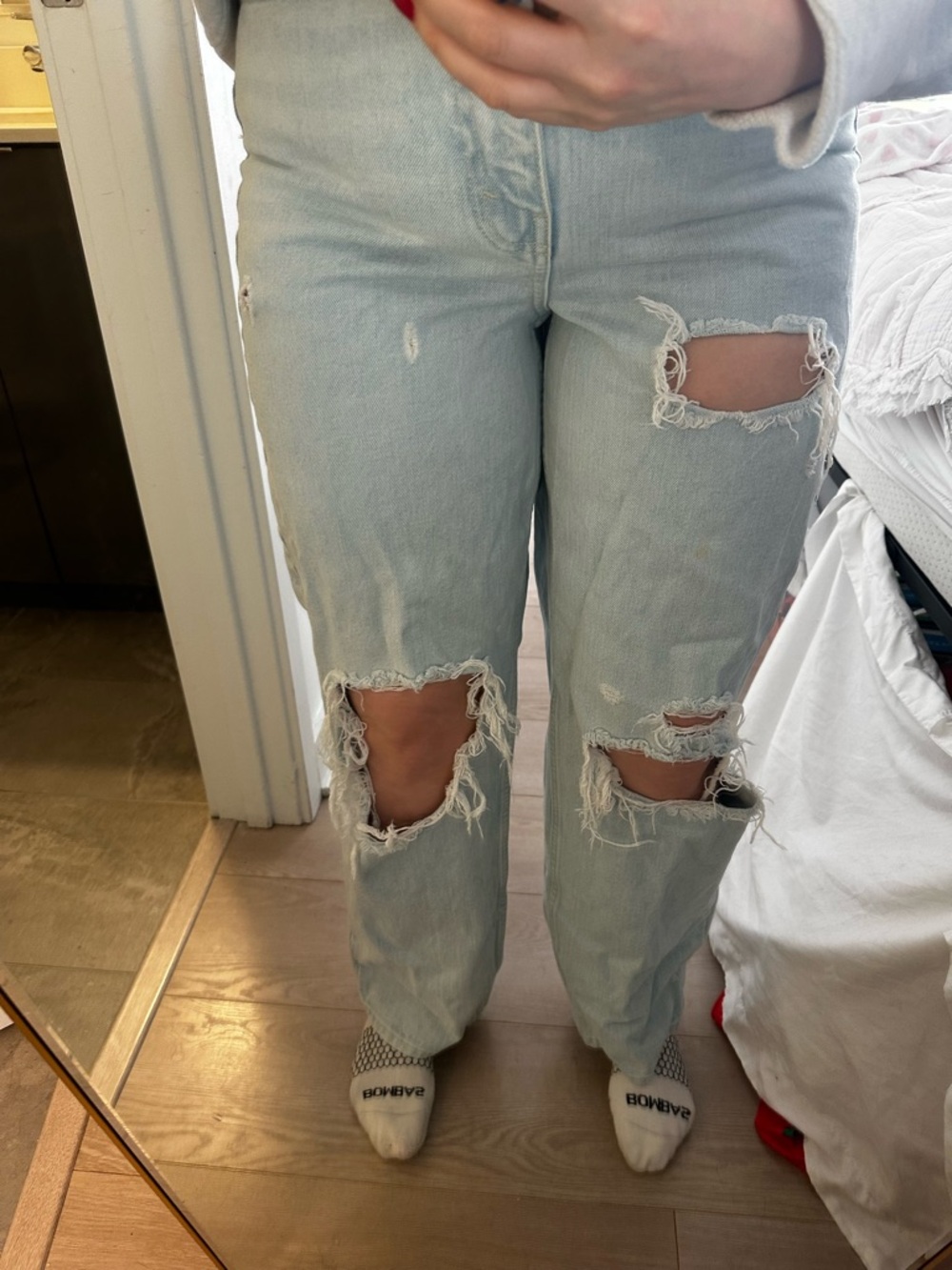 Urban Outfitters Light Wash Distressed Boyfriend Jeans